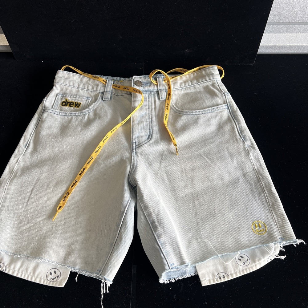 Drew House Denim Shorts With Shoe Lace Size 30 … b35